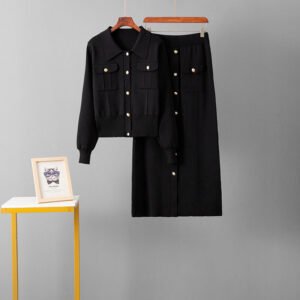 Conjunto de saia em malha da moda
