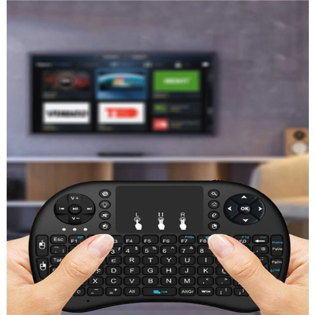 Mini Teclado Controle Usb Touchpad Smart Tv Tv Box Pc Ps3- Iluminado - Imagem 6