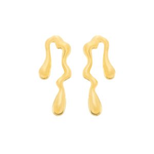 Brinco Dourado Orgânico de Gota
