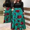 Novo Vestido Maxi de Verão para Mulheres com Estampa Floral, Cintura Alta, Lavável, Manga Curta, Tamanho Plus - Imagem 17
