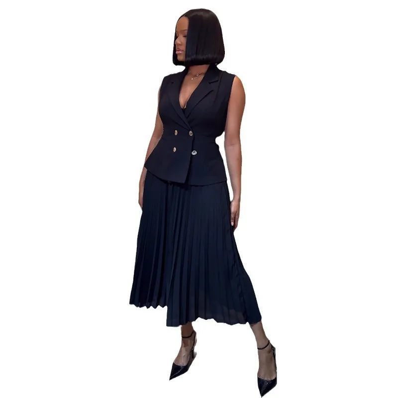 Conjunto Casual Feminino de 2 Peças com Blusa Gola V e Vestido - Imagem 6