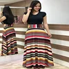Novo Vestido Maxi de Verão para Mulheres com Estampa Floral, Cintura Alta, Lavável, Manga Curta, Tamanho Plus - Imagem 11
