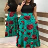 Novo Vestido Maxi de Verão para Mulheres com Estampa Floral, Cintura Alta, Lavável, Manga Curta, Tamanho Plus - Imagem 10