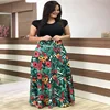 Novo Vestido Maxi de Verão para Mulheres com Estampa Floral, Cintura Alta, Lavável, Manga Curta, Tamanho Plus - Imagem 12