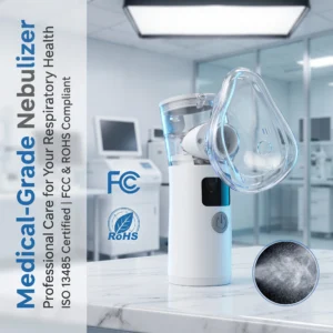 Nebulizador Portátil de Malha, Máquina de Nebulização para Cuidados Pessoais, Inalador de Névoa Silencioso e Eficiente com Máscaras para todas as idades
