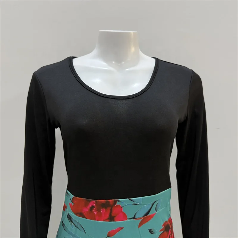 Novo Vestido Maxi de Verão para Mulheres com Estampa Floral, Cintura Alta, Lavável, Manga Curta, Tamanho Plus - Imagem 4