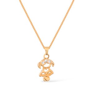 Colar Dourado Filha com Zircônia