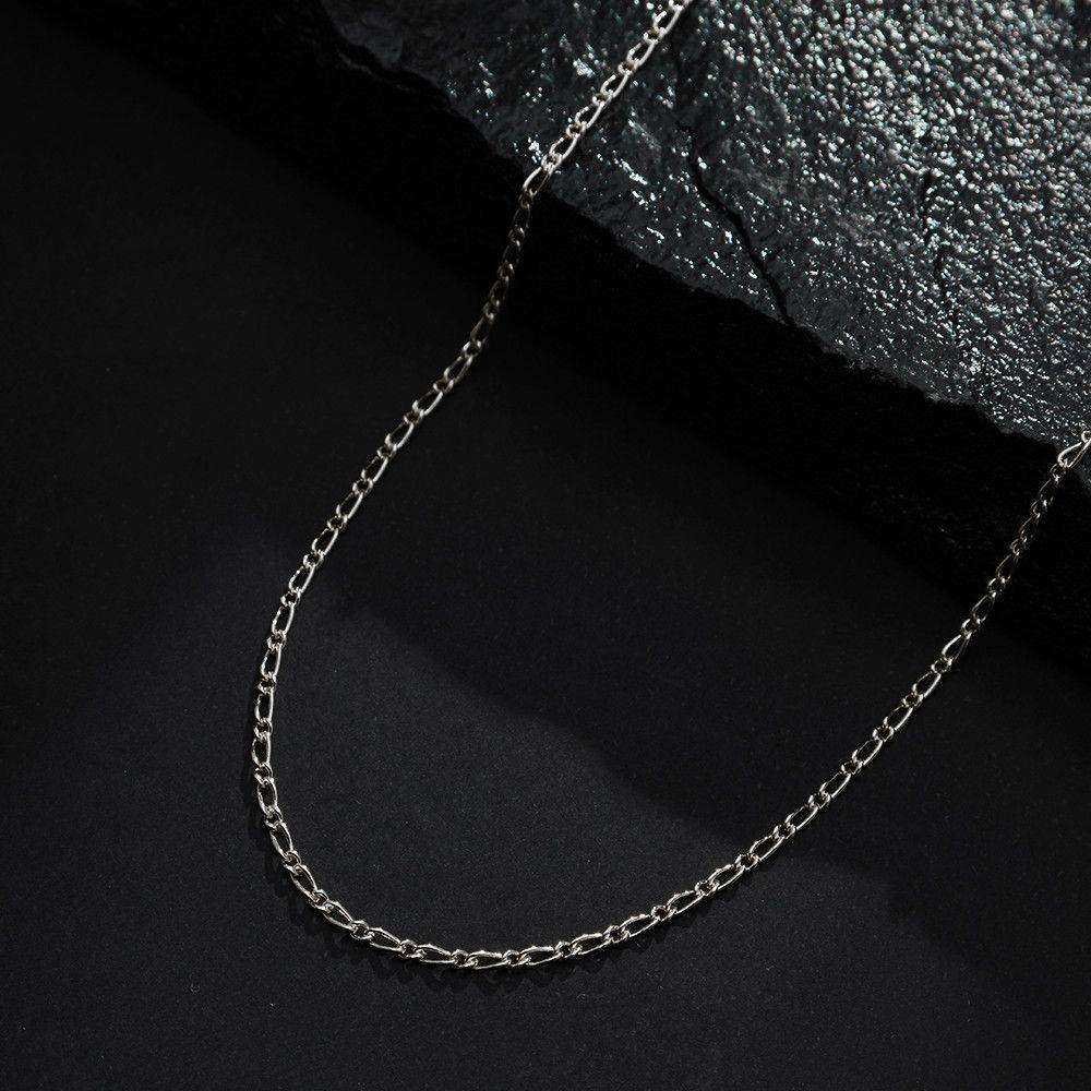 Corrente Prateada Masculina Elo 1 por 1 - Imagem 3