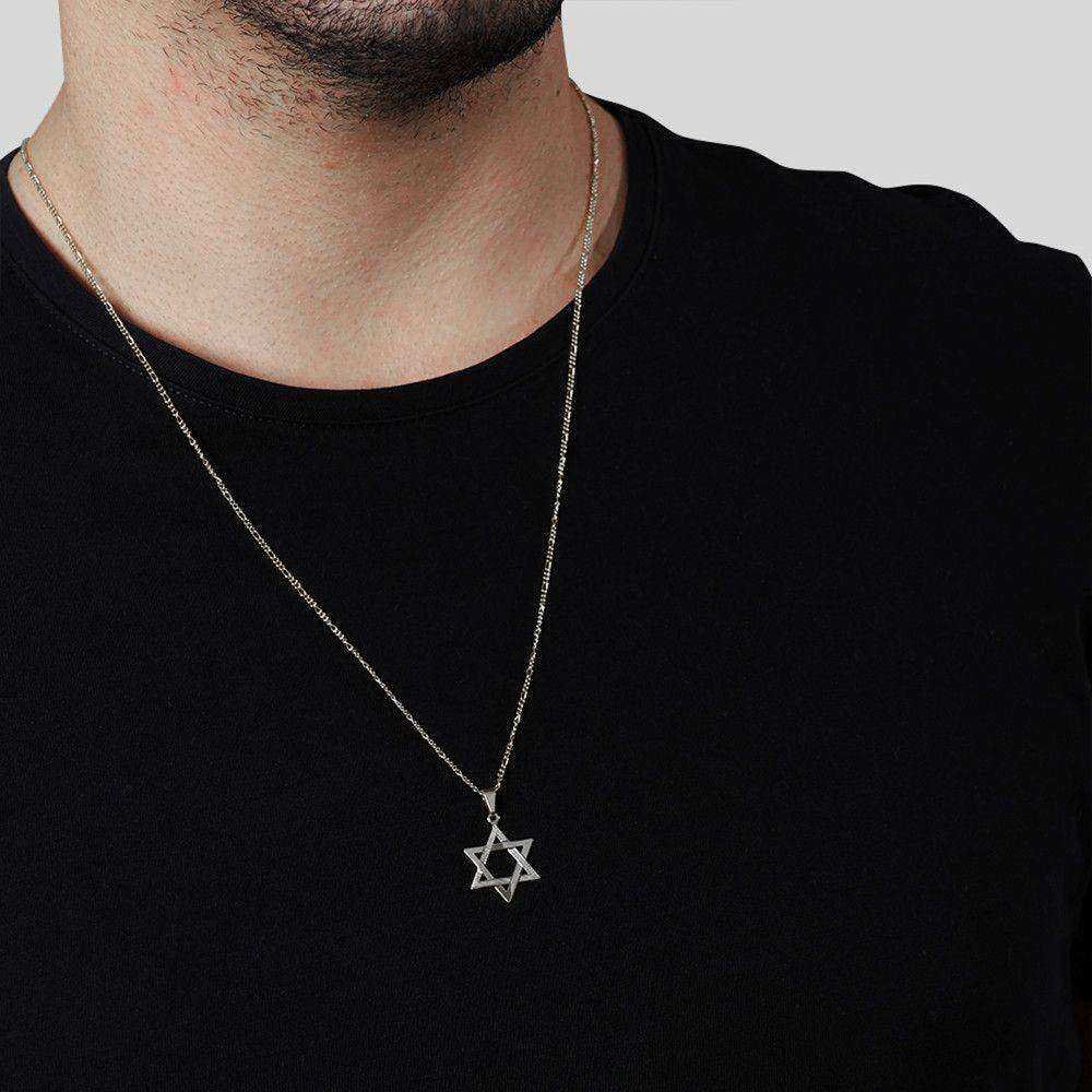 Pingente Prateado Estrela de Davi - Imagem 2