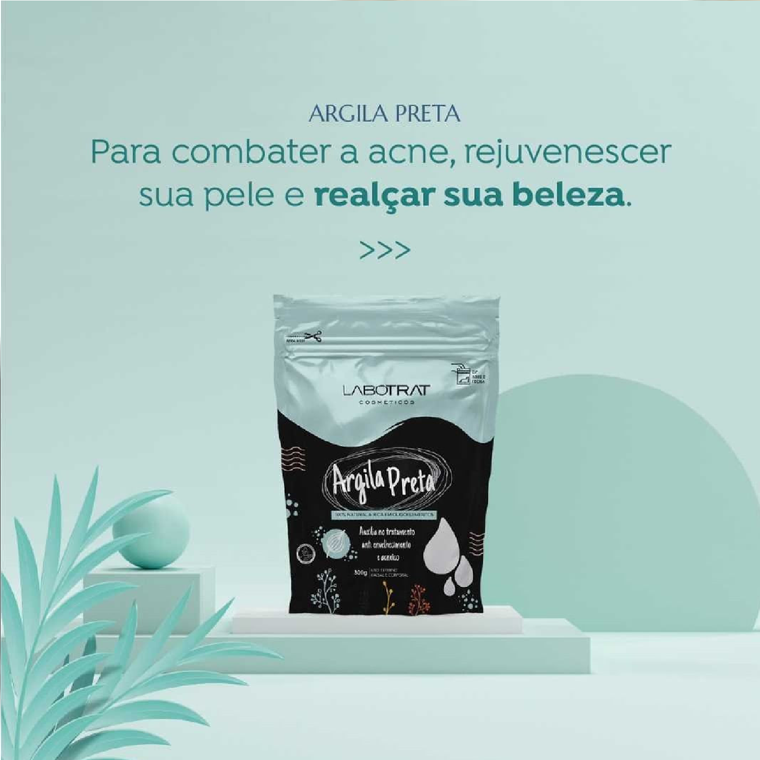 Argila Preta Facial e Corporal labotrat 300g - Imagem 2