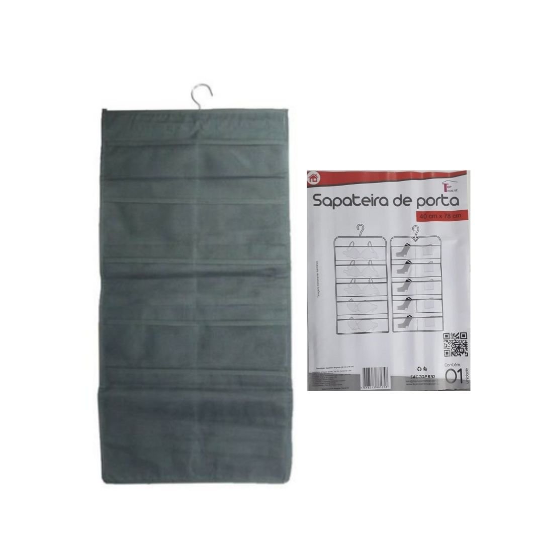 Sapateira de Porta 40x70 cm Top House TRC8175 Cinza