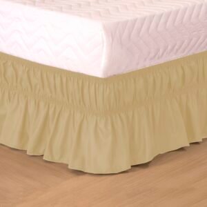 Saia para cama box Colchobox Ajustavel Elasticada Solteiro Casal Queen Avelã