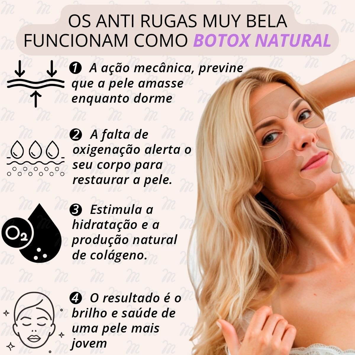 Adesivos Anti Rugas para Rosto Modelo:9 Peças - Imagem 2