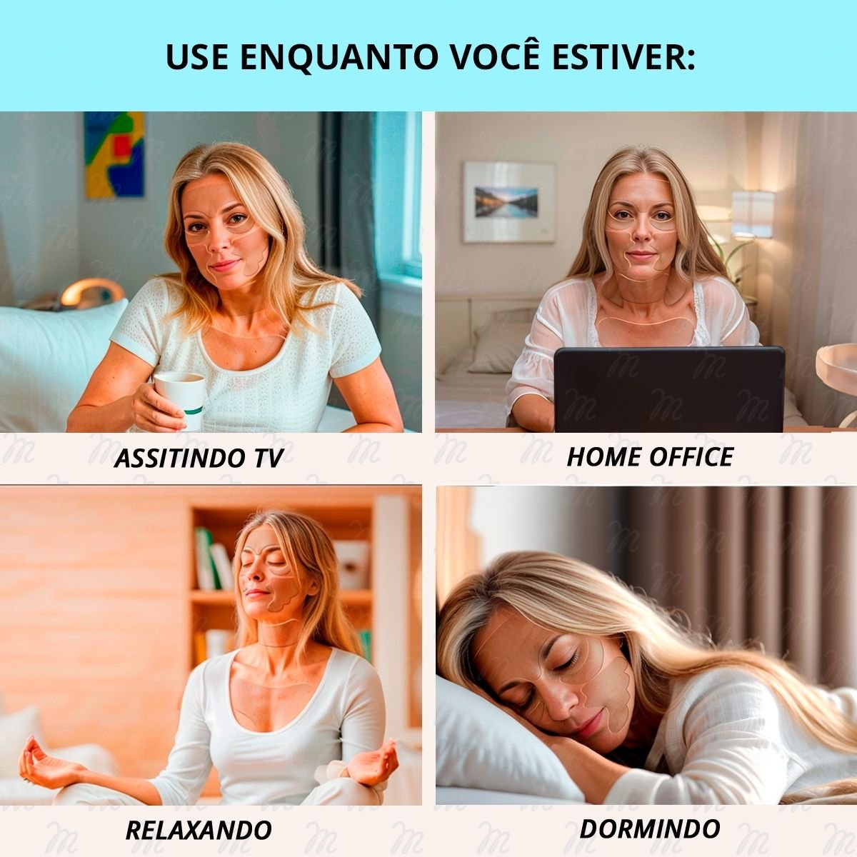 Adesivos Anti Rugas para Rosto Modelo:9 Peças - Imagem 7