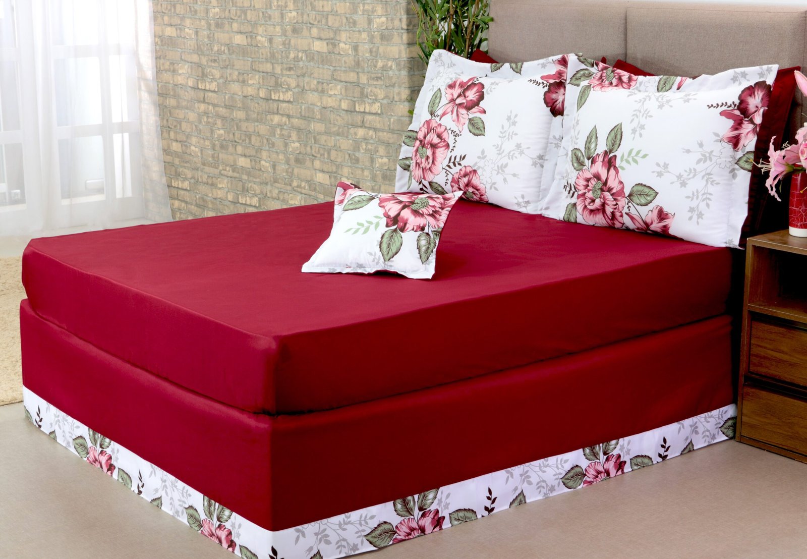 Jg de Lençol Casal / Queen 05 pçs Amapola