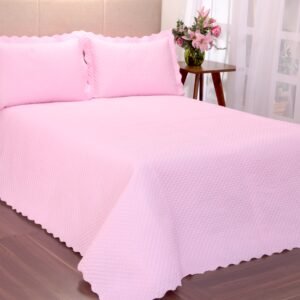 Kit Cobreleito Classic Queen 03 pçs Rosa