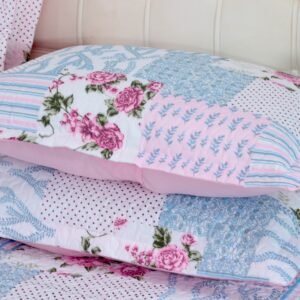 Kit Colcha Cobre leito Belize casal king size 05 pçs rosa