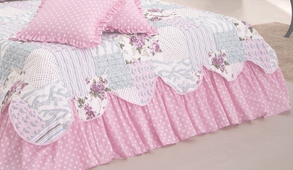 Kit Colcha Cobre leito Belize casal king size 05 pçs rosa - Imagem 3