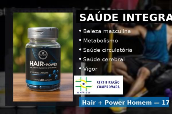 Suplemento Hair + Power Masculino A-Z Premium - 17 Vitaminas e Minerais - Imagem 3