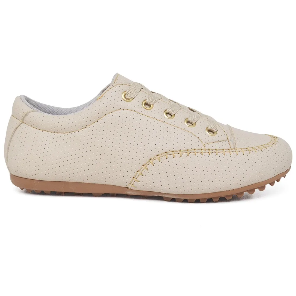 Tenis Casual Mocassim Feminino com Cadarço e Sola de Borracha Antiderrapante - Imagem 6