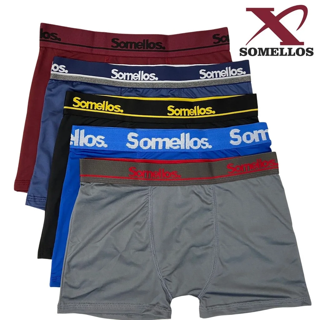 Kit 5 Cueca Boxer Masculina Microfibra Somellos Ou Similar - Imagem 10