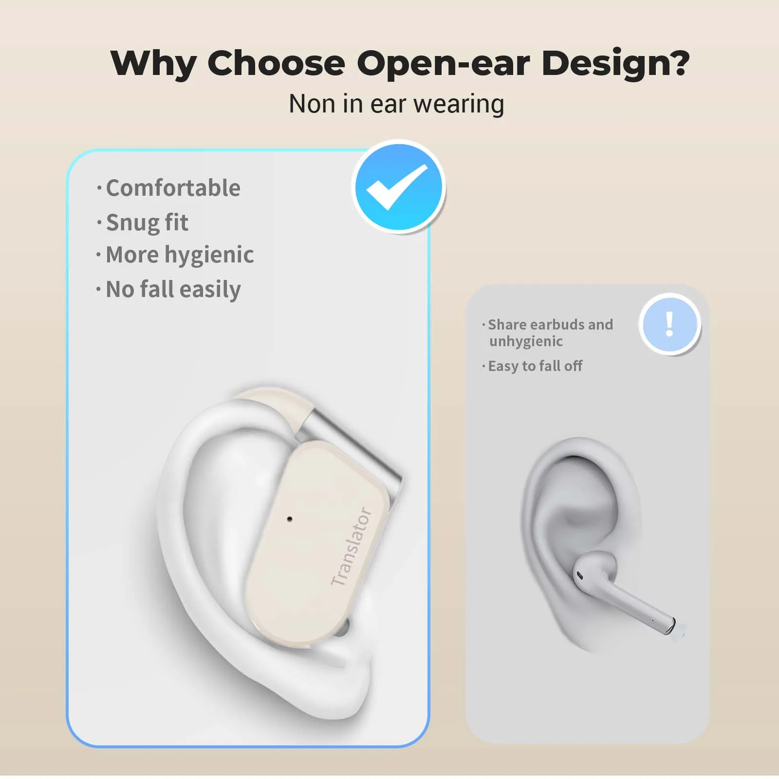 Wooask M9 Open-Ear Headphones 98% Alta Accruacy Tradução Instantânea Idioma Tradutor Dispositivo Tradutor earbuds - Imagem 4