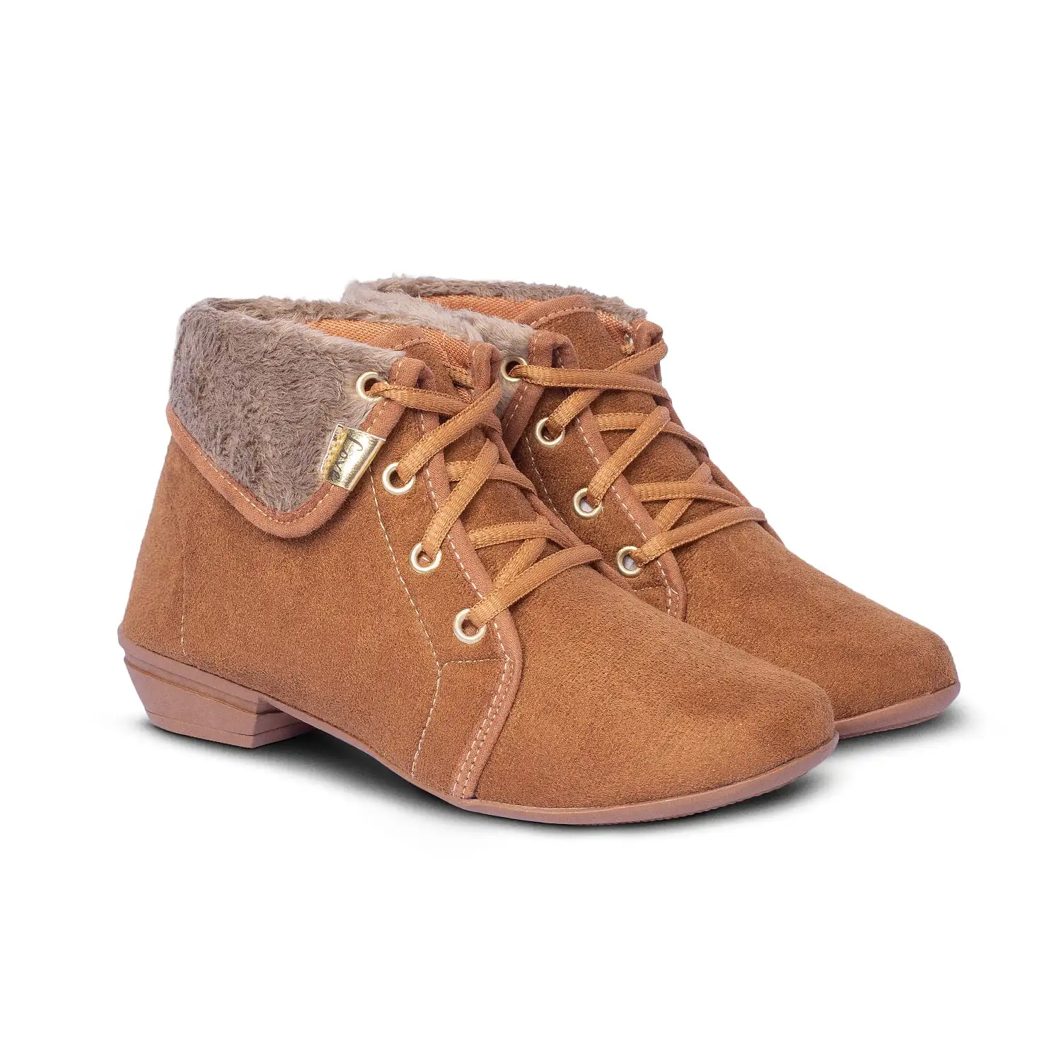 Bota Coturno Feminina Cano Curto Pele Inverno - Leila Soares - Imagem 4