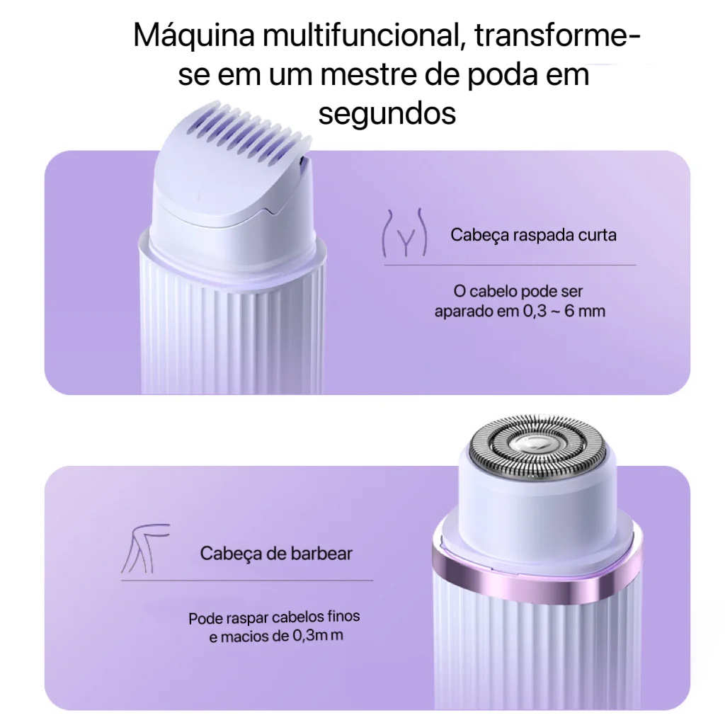 Depilador elétrico manual compacto para homens ou mulheres com carregamento usb - Imagem 3