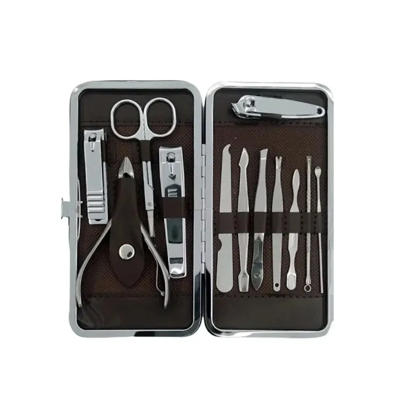 Kit Cortador De Unha Manicure Portatil Estojo Pinca Tesoura Material de aço inox - Imagem 4
