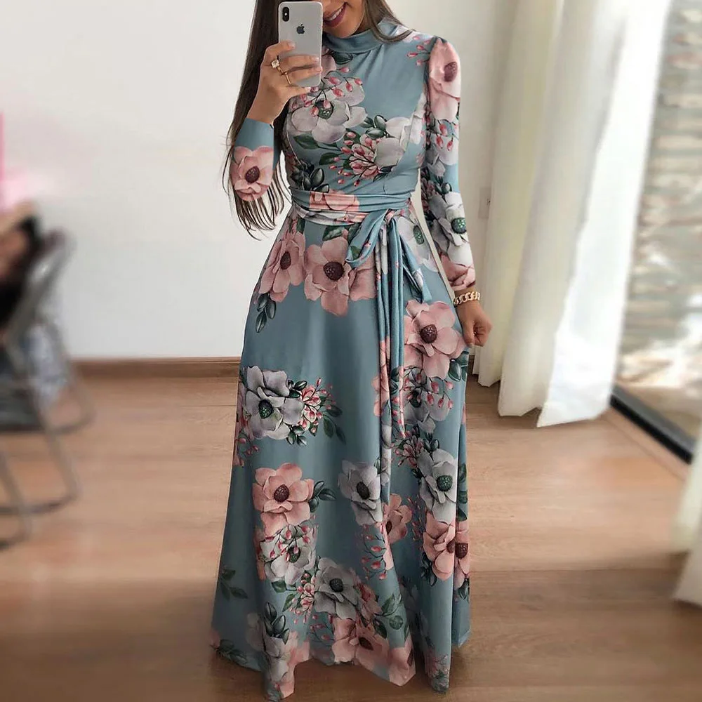 Vestido Feminino de Verão, Vestidos de Festa, Saias Longas de Praia e Vestidos Casuais Florais - Imagem 6