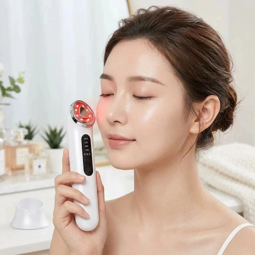 Dispositivo de Cuidados com a Pele, Rolador Facial Vibratório, Ferramenta de Massagem Facial e do Pescoço Sem Fio com Microcorrente para Inchaço - Imagem 6