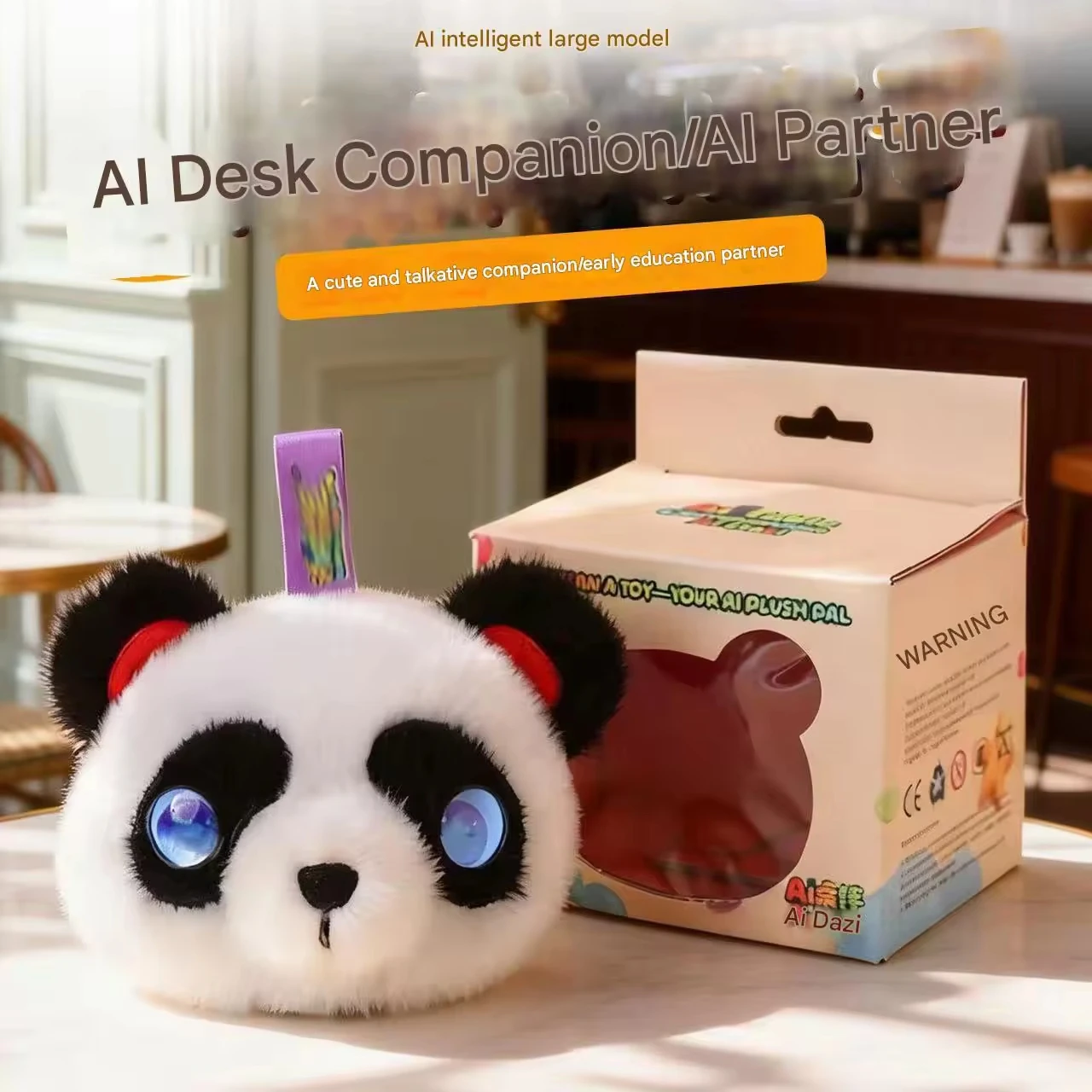 Brinquedo Inteligente de Diálogo de 10cm, Pingente Robô Panda AI, Brinquedo AI, Padrão Internacional, Múltiplas Línguas - Imagem 3