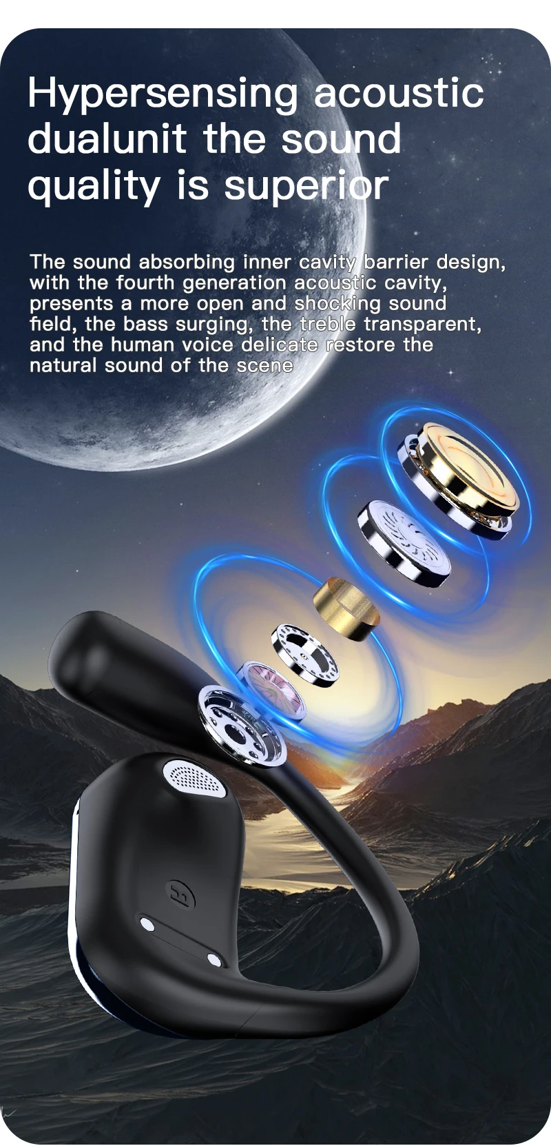 3-em-1 AI Language Translator Earbuds Tempo real OWS HD Som Qualidade Longa Vida útil da bateria 144 Idiomas Touch Screen 5G - Imagem 16