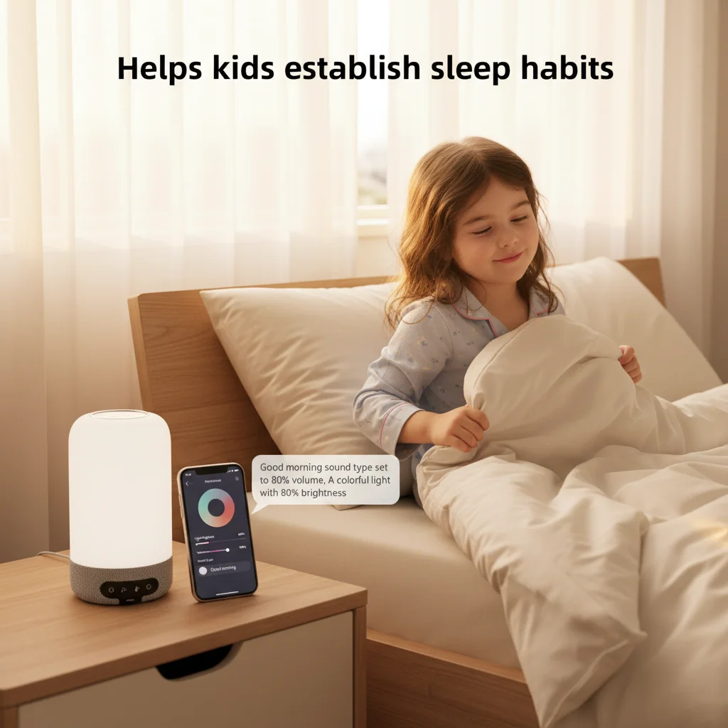 Máquina de Som Portátil de Ruído Branco para Alívio Noturno de Emoções e Estresse, Caixa de Som Bluetooth, Auxiliar de Sono para Adultos - Imagem 4