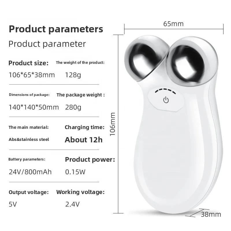 Dispositivo Elétrico Portátil 3D para Rejuvenescimento Facial com Infusão de Essência e Massagem Quente V-Face - Imagem 6