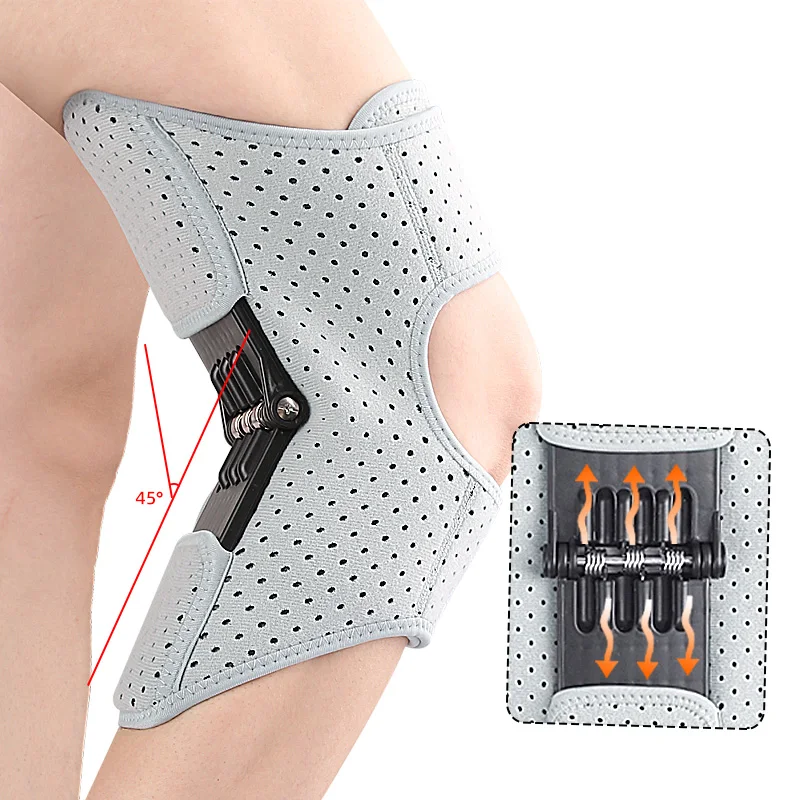 Joelheira Ortopédica Patella Motion para Idosos: Suporte para Caminhada, Escalada, Montanhismo e Transporte com Película de Aquecimento e Molas - Imagem 5