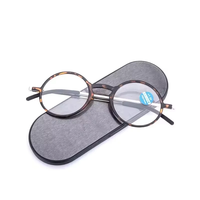 Novos Óculos Anti Luz Azul para Presbiopia para Idosos Óculos de Leitura Ultra Finos Simples de Metal Óculos de Presbiopia - Imagem 7