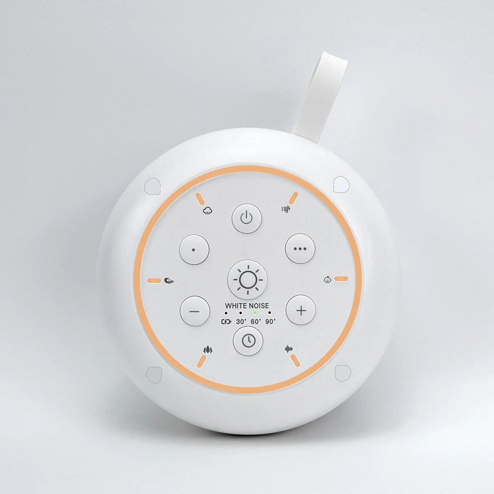 Máquina de Som Portátil Sem Fio com Ruído Branco para Dormir, Sons para Dormir e Luz LED Piscante | Dispositivo de Auxílio ao Sono e - Imagem 3