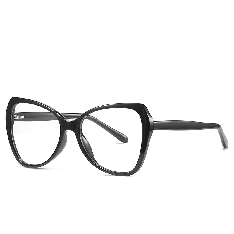 Óculos Ópticos New Big Frame Anti-Blue Light Lady Spectacle Frames com Vermelho e Azul Primavera Pin Temple - Imagem 11