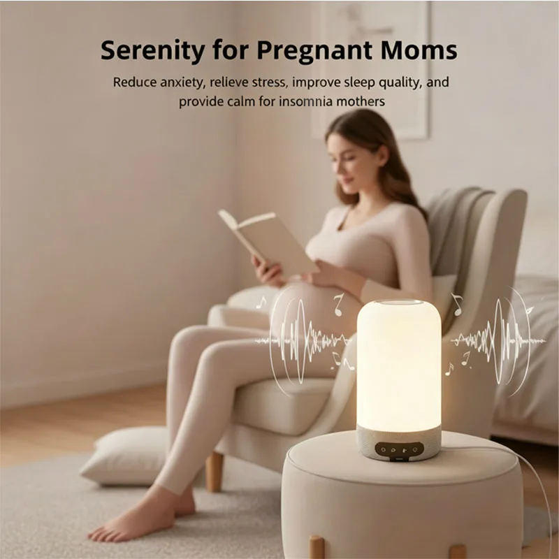 Máquina de Som Portátil de Ruído Branco para Alívio Noturno de Emoções e Estresse, Caixa de Som Bluetooth, Auxiliar de Sono para Adultos - Imagem 3