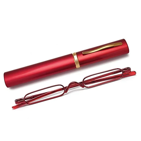 Óculos de Leitura Portáteis Ultraleves para Idosos com Armação de Mola e Suporte para Caneta HD Mini - Imagem 6
