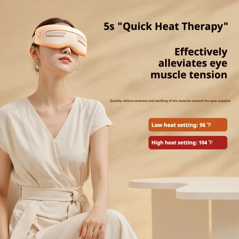 Melhor Aparelho Portátil Elétrico Inteligente para Massagem Ocular Quente e Fria com Aquecimento e Vibração para Rosto e Olhos - Imagem 5