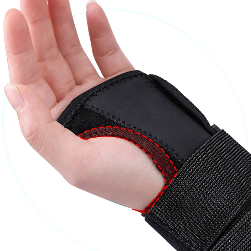 Suporte de Pulso Esportivo para Adultos em Aço Inoxidável Ajustável com Tala e Faixa de Compressão - Imagem 3