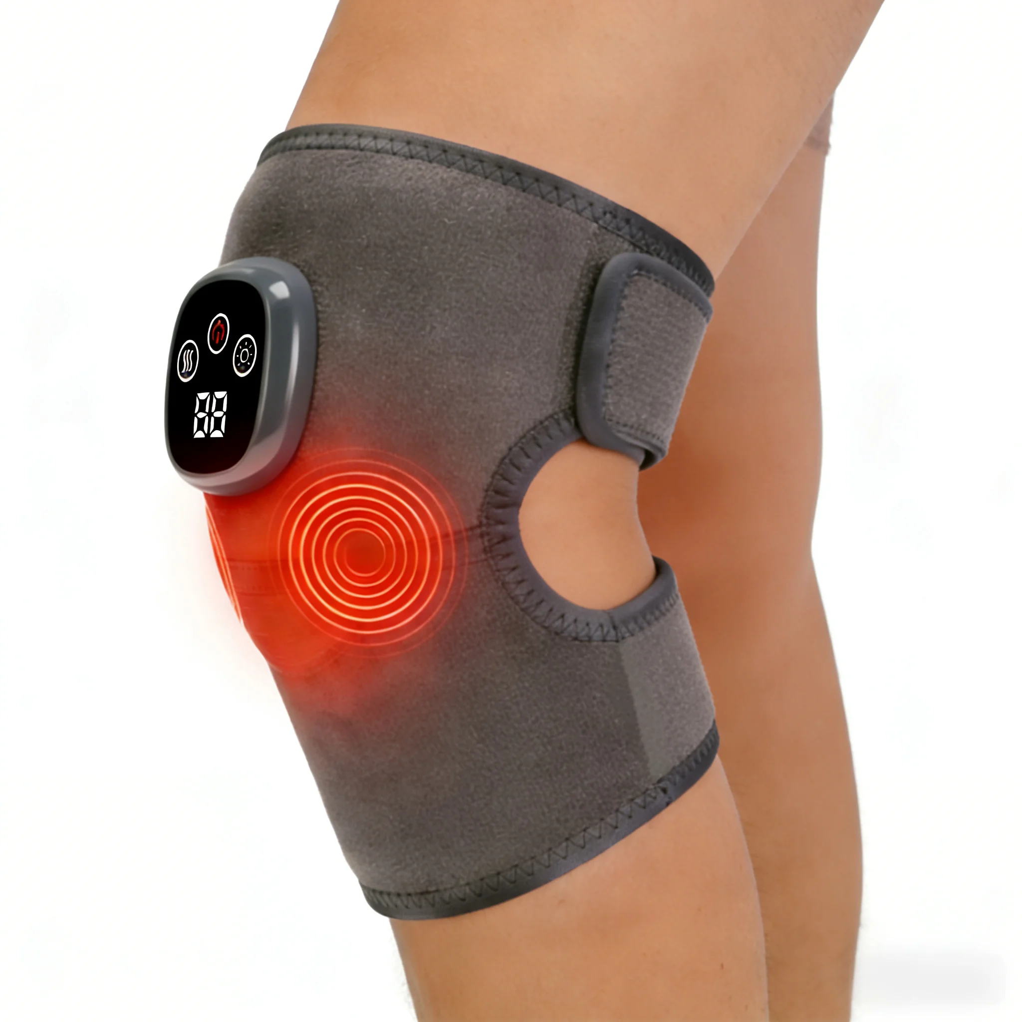 Massageador de Joelho Sem Fio com 360° de Rotação ° Almofada de Aquecimento com Vibração e Grafeno para Joelho, Recarregável, Ideal para Atletas, Donas de Casa e Idosos - Imagem 2