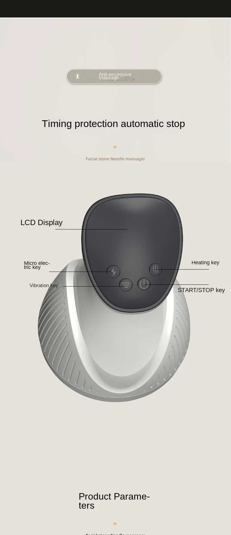 Escova Elétrica Meridian Inteligente para Massagem Abdominal, Vibração, Luz Vermelha e Drenagem para Ombros e Pescoço - Imagem 15