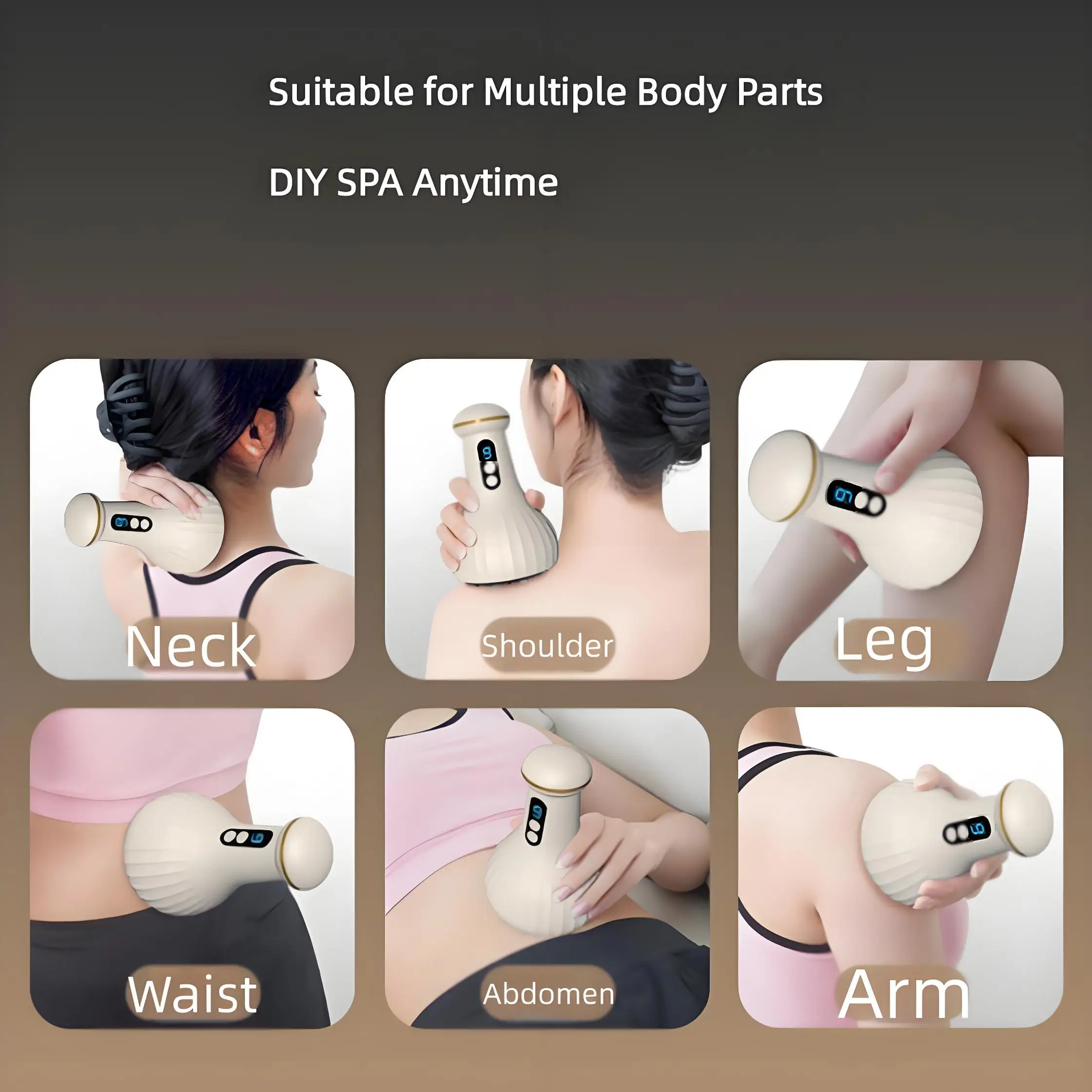Massageador Elétrico de Ventosaterapia e Gua Sha com Sucção de 9 Níveis, Terapia de Aquecimento, Dispositivo Portátil Recarregável - Imagem 5