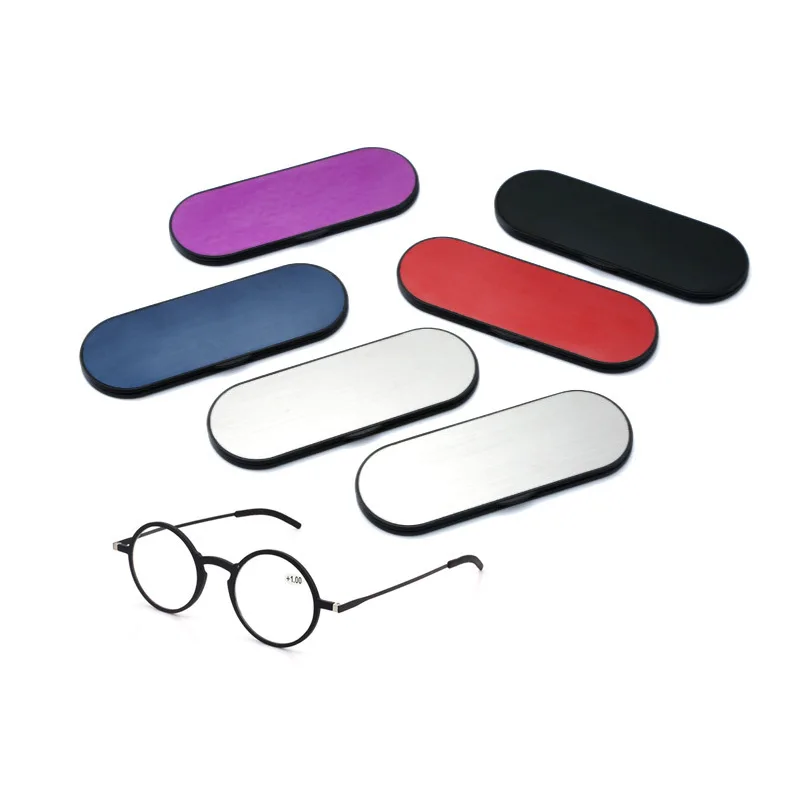 Novos Óculos Anti Luz Azul para Presbiopia para Idosos Óculos de Leitura Ultra Finos Simples de Metal Óculos de Presbiopia - Imagem 5