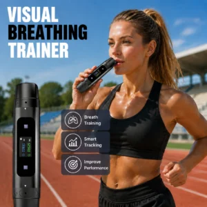Aplicativo Inteligente para Assistência à Saúde Pulmonar, Monitoramento em Tempo Real, Inalação e Exalação em Canal Duplo, 3 Níveis de Resistência