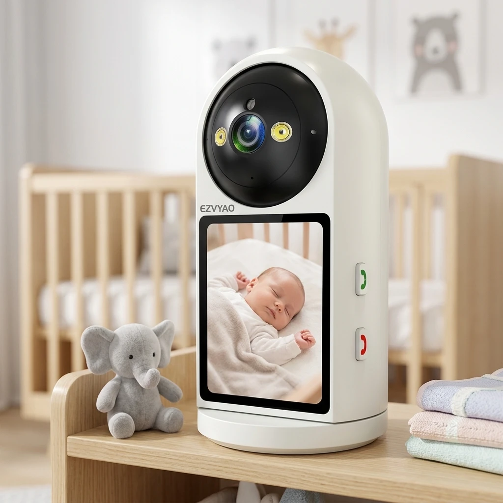 Câmera de Videochamada Inteligente EZVYAO com Tela IPS de 2.8 Polegadas, Chamada com Um Toque, Monitor de Cuidado para Idosos, Áudio Bidirecional, WiFi - Imagem 2