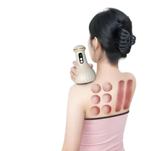 Massageador Elétrico de Ventosaterapia e Gua Sha com Sucção de 9 Níveis, Terapia de Aquecimento, Dispositivo Portátil Recarregável